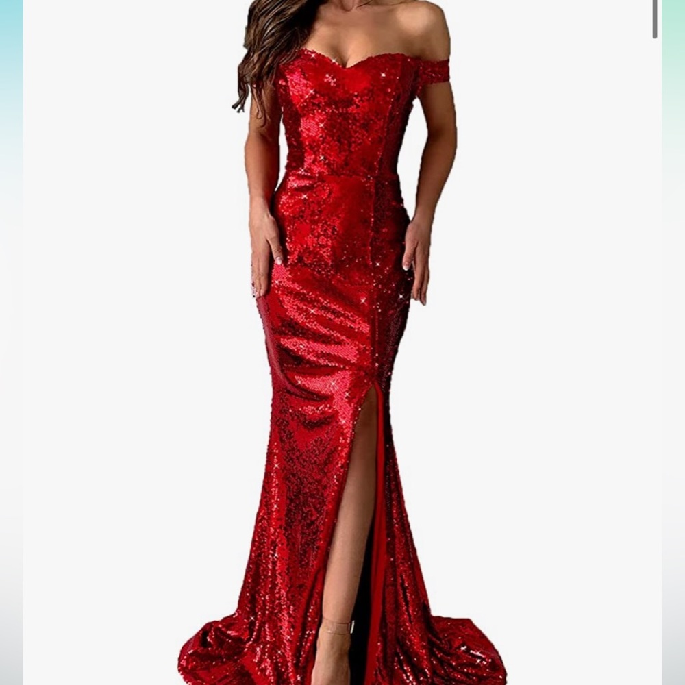Red Sequin Formal - image 1